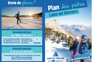 Plan des pistes alpin/nordique Lans en Vercors