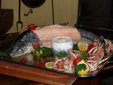 plat saumon auberge trois pucelles st nizier