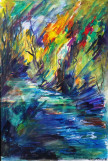Gorges de la Bourne, aquarelle Bob ten Hoope, avril 2000