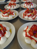 Pavlova fraise et pistache