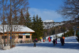 Vue extérieur de la salle enneigée en hiver