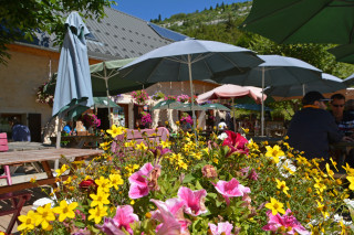 Terrasse de l'auberge des allières