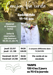 escalade et canyoning