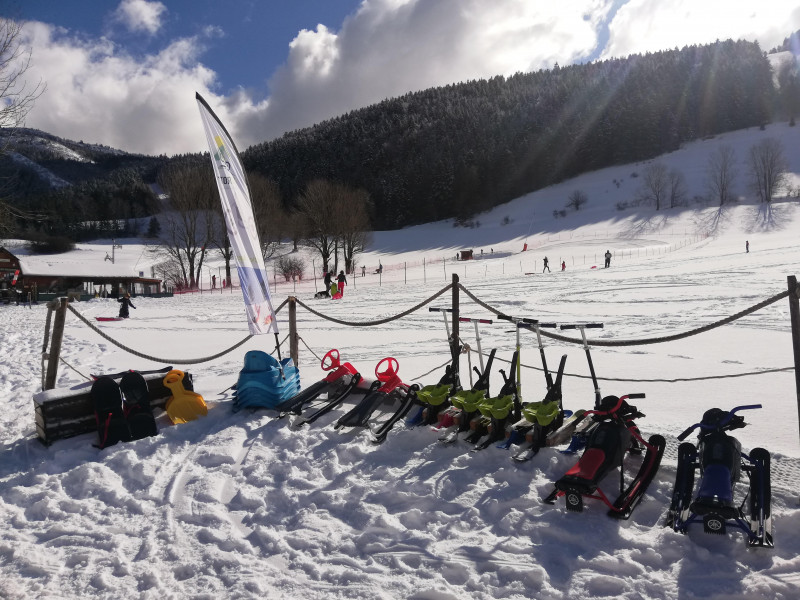 Luge et trottinettes hivernales