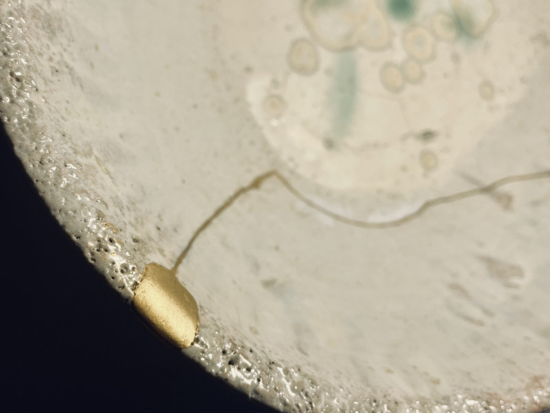 Réparation d'une assiette grâce à l'or Réparation d'une assiette grâce à l'or