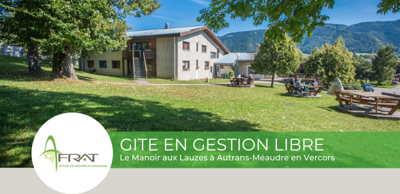 Vue d'ensemble du gîte en gestion libre au printemps