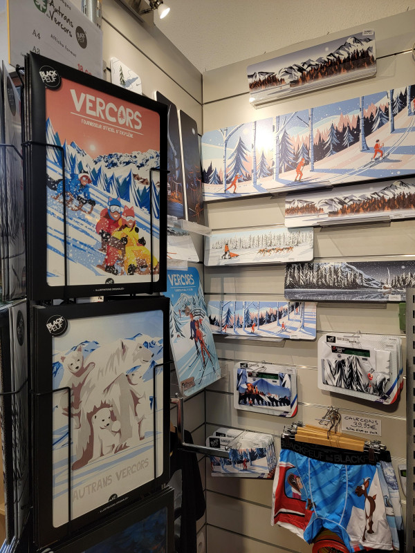 Affiche Autrans Vercors black peuf - © La Grange aux Skis Affiche Autrans Vercors black peuf