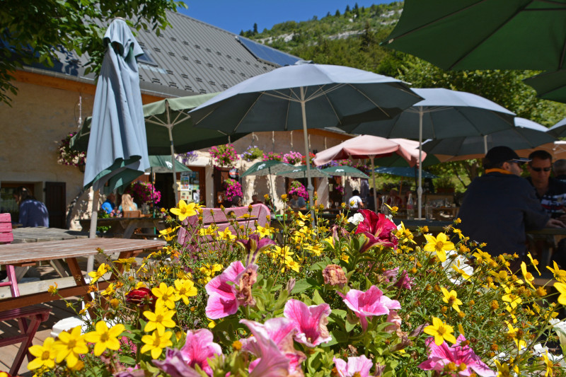 Terrasse de l'auberge des allières