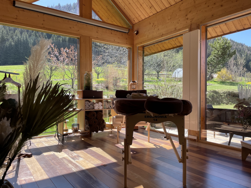L'Espace massage, ouvert sur la nature