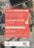 Affiche des différentes dates des ateliers gravure et linogravure avec Sabrina Pelloux-Prayer_Lans-en-Vercors