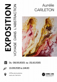 Affiche de l'exposition Voyage dans l'abstraction d'Aurélie Carleton_Lans-en-Vercors
