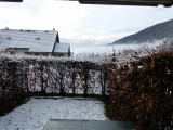 Terrasse enneigée du gîte