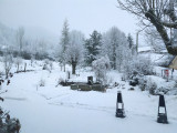 Jardin enneigé