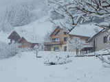 Vue enneigée du gîte