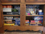 Jeux de société et livres à disposition