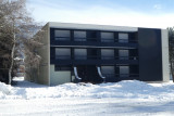 Vue de l'immeuble l'hiver