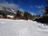 Vue des montagnes enneigées