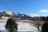 Vue panoramique enneigée depuis le chalet