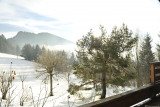 Vue sur terrain enneigé