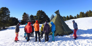 Photo d'un bivouac en hiver_Lans-en-Vercors
