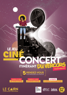 Affiche pour la création de ciné concert itinérant du Vercors_Lans-en-Vercors