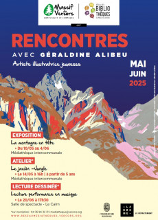 Affiche des rencontres avec Géraldine Alibeu - Atelier_Lans-en-Vercors