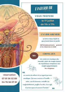 Affiche Vide grenier et conte musical à l'interlude_Lans-en-Vercors