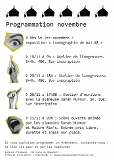 Programmation Espèces d'Espaces
