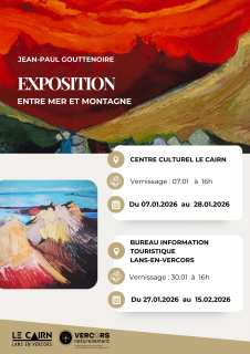 Affiche exposition de Jean-Paul Gouttenoire - Entre mer et montagne_Lans-en-Vercors