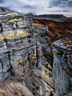 Aquerelle des gorges - Exposition de Guy Tournier - Roc & Glace_Lans-en-Vercors - © Guy Tournier Aquerelle des gorges - Exposition de Guy Tournier - Roc & Glace_Lans-en-Vercors