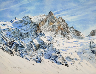 Aquarelle - Exposition de Guy Tournier - Roc & Glace_Lans-en-Vercors - © Guy Tournier Aquarelle - Exposition de Guy Tournier - Roc & Glace_Lans-en-Vercors