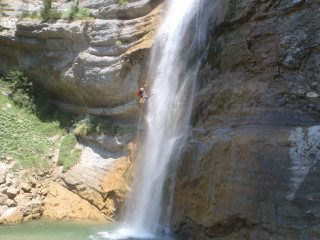 Rappel de la cascade des ecouges