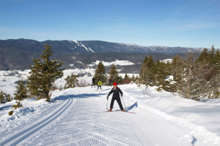 paysage hivernal skating