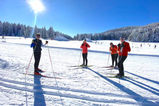 paysage hivernal skating