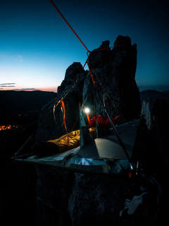 Vue depuis le portaledge