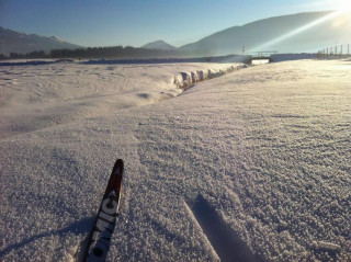 Départ en ski de fond depuis l'hébergemebt