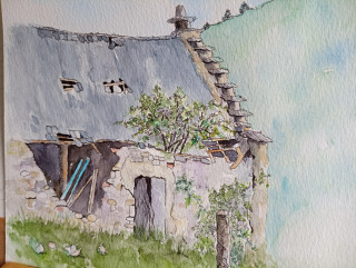 Aquarelle de l'Exposition de Nicole Jallifier-Verne Nicole - L'âme du Vercors au pinceau_Lans-en-Vercors