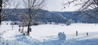 En revenant du village par la Via Vercors
