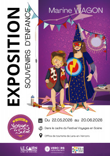 Affiche Exposition Souvenir d'enfance de Marine Wagon - Festival Voyages en Scène_Lans-en-Vercors