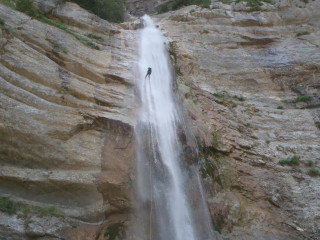 Rappel de la cascade des ecouges