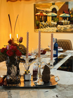 Table diner dréssée