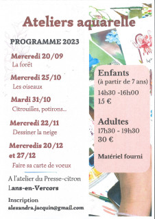 Atelier aquarelle