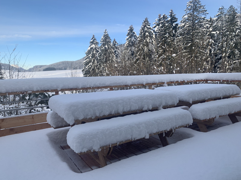 Terrasse enneigée