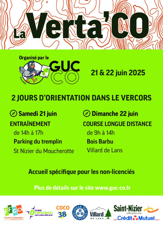 Affiche de la Verta'CO : Découverte de la Course d'Orientation_Saint-Nizier-du-Moucherotte