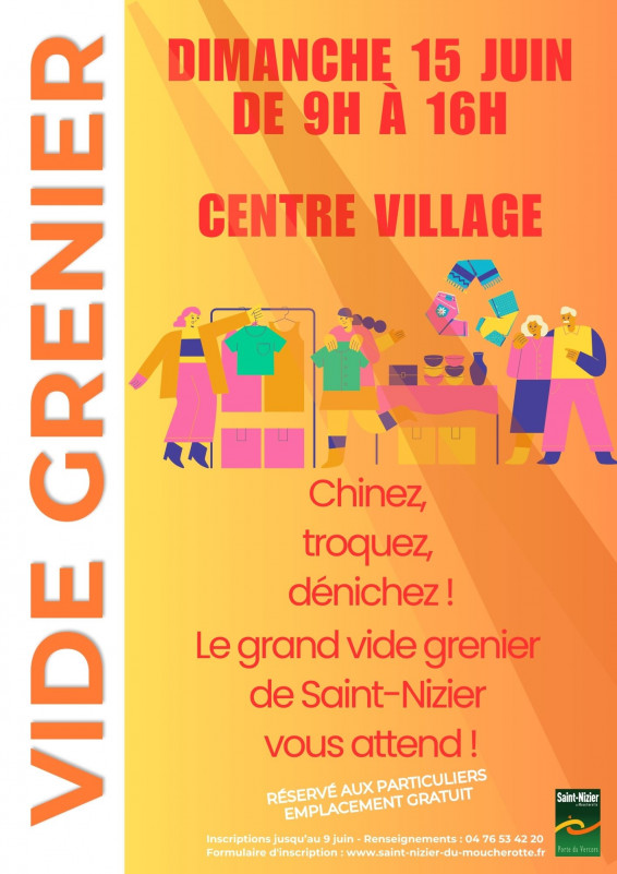 Affiche Vide-Grenier Saint-Nizier_Saint-Nizier-du-Moucherotte