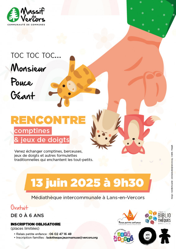 Affiche Toc toc toc Monsieur Pouce géant_Lans-en-Vercors