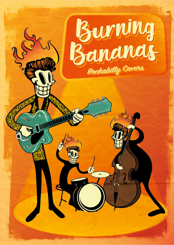 Affiche Burning bananas