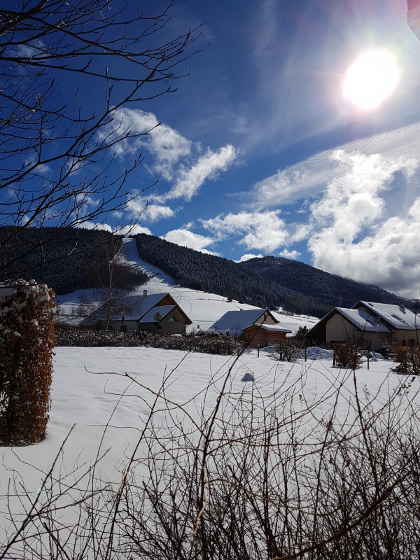 Vue paysagère enneigée