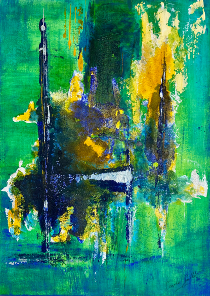 Surgir, tableau de Carina Guillet_Lans-en-Vercors