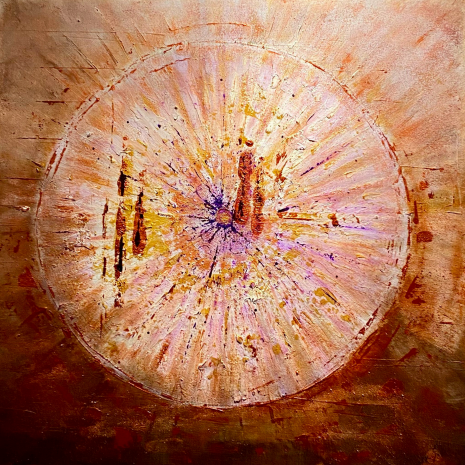 Percevoir le chamin, tableau de Carina Guillet_Lans-en-Vercors